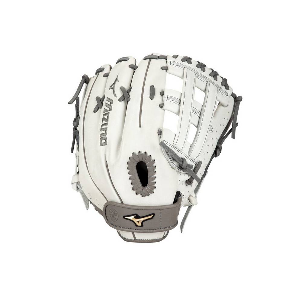 Guantes Mizuno Softball Prime Elite Outfield Fastpitch 13" Para Mujer Blancos/Grises 7940258-FK